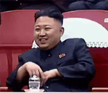Kim Jong Un waving