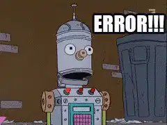 Bender malfunctioning with error