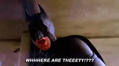 Batman yelling where are they