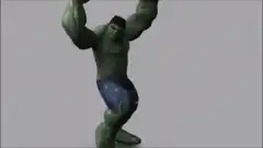 Hulk 3D model spinning around