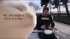 Me who forgot a free() in a loop