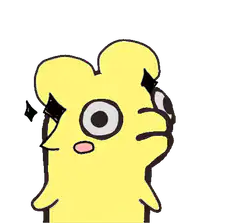 Yellow character gets face wiped
