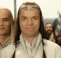 Elrond smirking with satisfaction