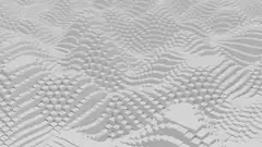 White geometric shapes morphing in waves