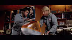 Blade Runner Deckard and Bryant examine replicant