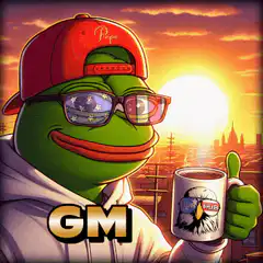 Pepe the Frog GM with coffee