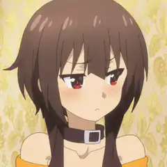 Anime girl with blushing cheeks