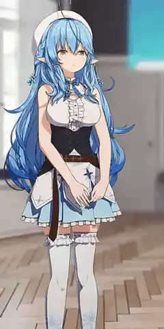 anime girl maid bowing