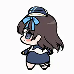 Chibi anime girl in sailor uniform