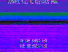 glitchy tv screen with weather data
