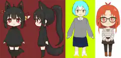 Chibi anime character designs