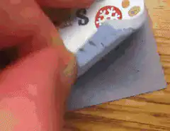 Folding paper with stick figure