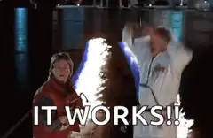 Doc Brown celebrates It Works