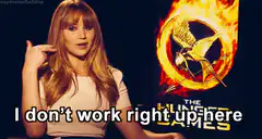 Jennifer Lawrence I don't work right up here