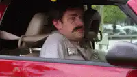 Ron Swanson falls asleep in car