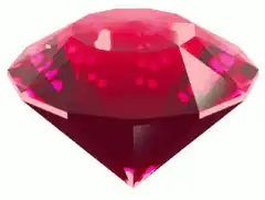Spinning red gem