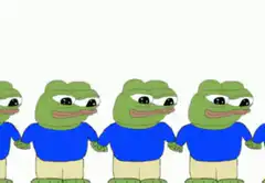 Pepe the Frog holding hands