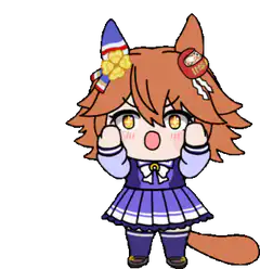Chibi fox girl excited