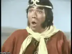 Monkey King surprised and chewing