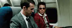Jet Li and Brad Pitt on a plane