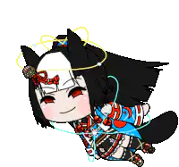 Chibi Ayaka lying down