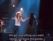 Steven Tyler singing We Got Everything You Want