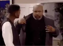 Carl Winslow laughs and walks away