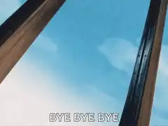 Anime building falling down