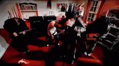 band headbanging in red light