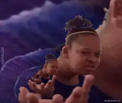 Infinite recursion of a woman with a lizard
