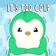 Shivering penguin says it's too cold