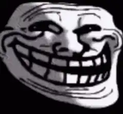 Trollface grinning then smirking