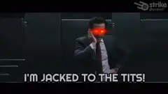 Man on phone with glowing red eyes