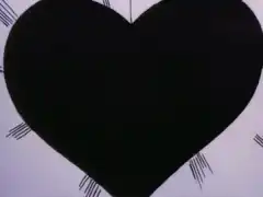Ghostbusters characters in a heart with Slimer