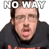 Man shouting NO WAY