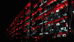 Red LED mining rig