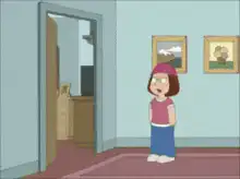 Peter Griffin slaps Meg