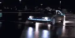DeLorean time machine lights