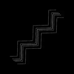 Dashed zigzag line animation