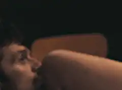 man kissing leg