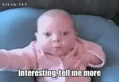 Baby looking interested and thoughtful