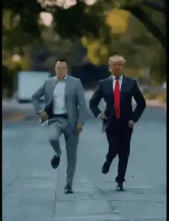 Elon Musk and Donald Trump dancing