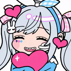 Anime girl holding heart