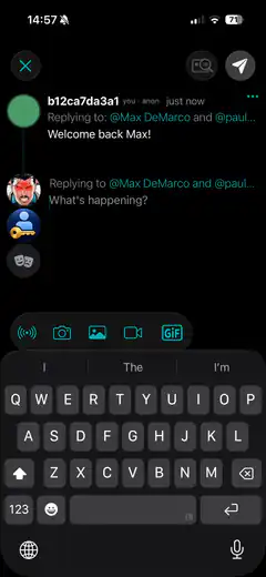 Twitter reply with animated avatars