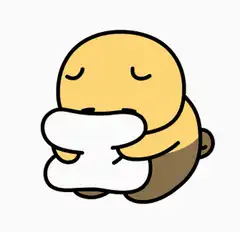 Crying yellow character with tissue