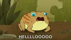 Frog saying hello