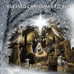 Blessed Christmas Nativity Scene