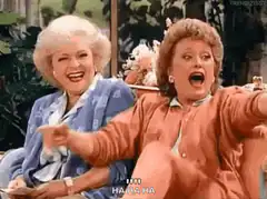 Blanche and Lucy laughing hysterically