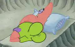 SpongeBob and Patrick sleeping in bed