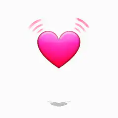 Pink heart and smiling sun emoji animation